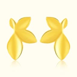 9CT Gold Abstract Leaf Tops
