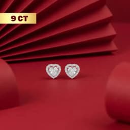 9CT Gold Heart Studs