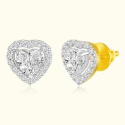 9CT Gold Heart Studs